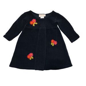 Retro Kash Ten Textured Velour Black Swing Dress